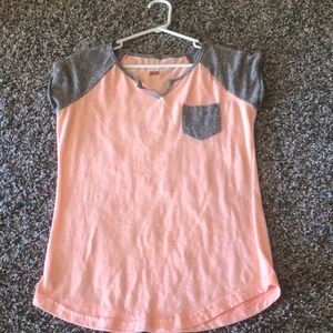 Peach and Gray Tee